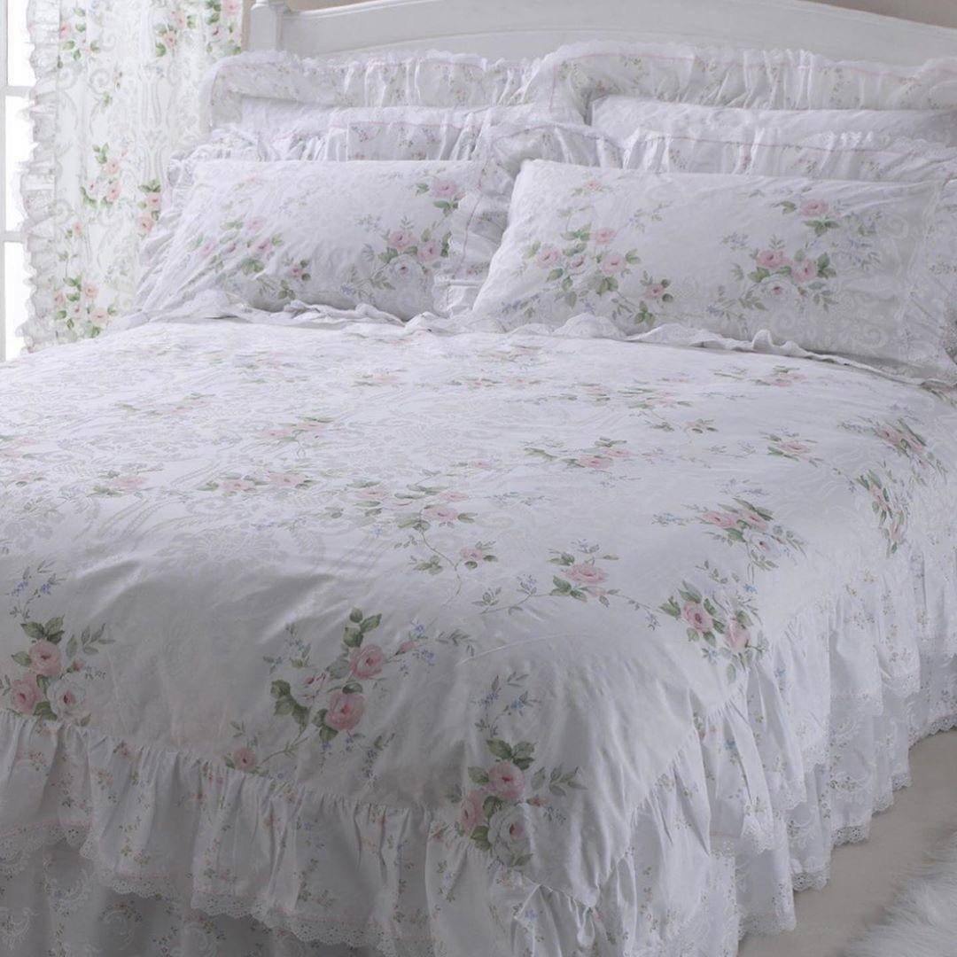 Country Lace Floral duvet cover set