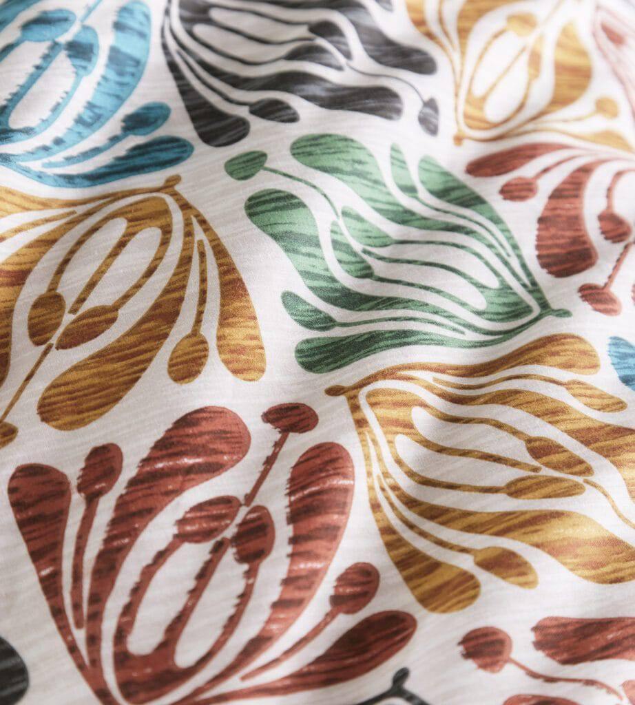 Spice and Teal geometric reversible duvet cover set